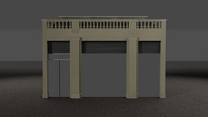 LowPoly 3D Shop Building