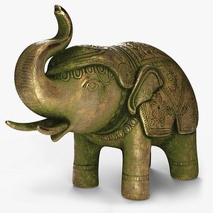 Ancient Elephant Statue 3D model