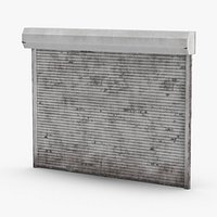 Wide Storefront Rolling Gate Dirty