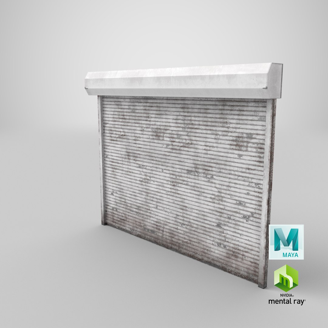 Storefront-rolling-gate---gate-02-dirty 3D model - TurboSquid 1338386