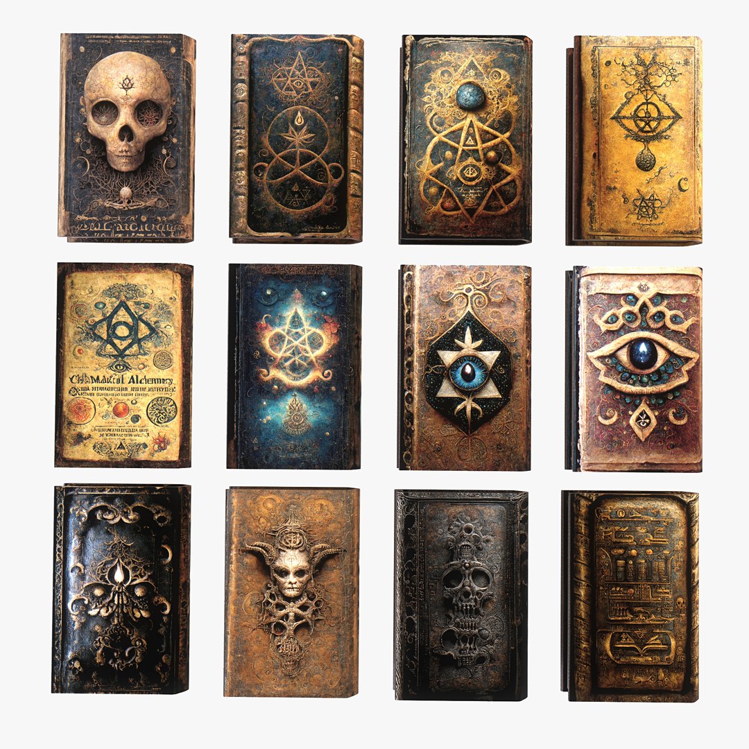 3D Ancient Magic Books Pack 12 Model TurboSquid 1950296