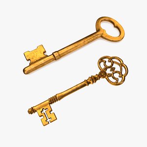 3D Vintage Keys Collection