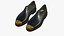 Czarne, realistyczne skórzane sznurowane buty 1