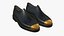Czarne, realistyczne skórzane sznurowane buty 1