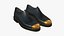 Czarne, realistyczne skórzane sznurowane buty 1