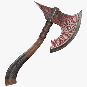 viking battle axe 3D model