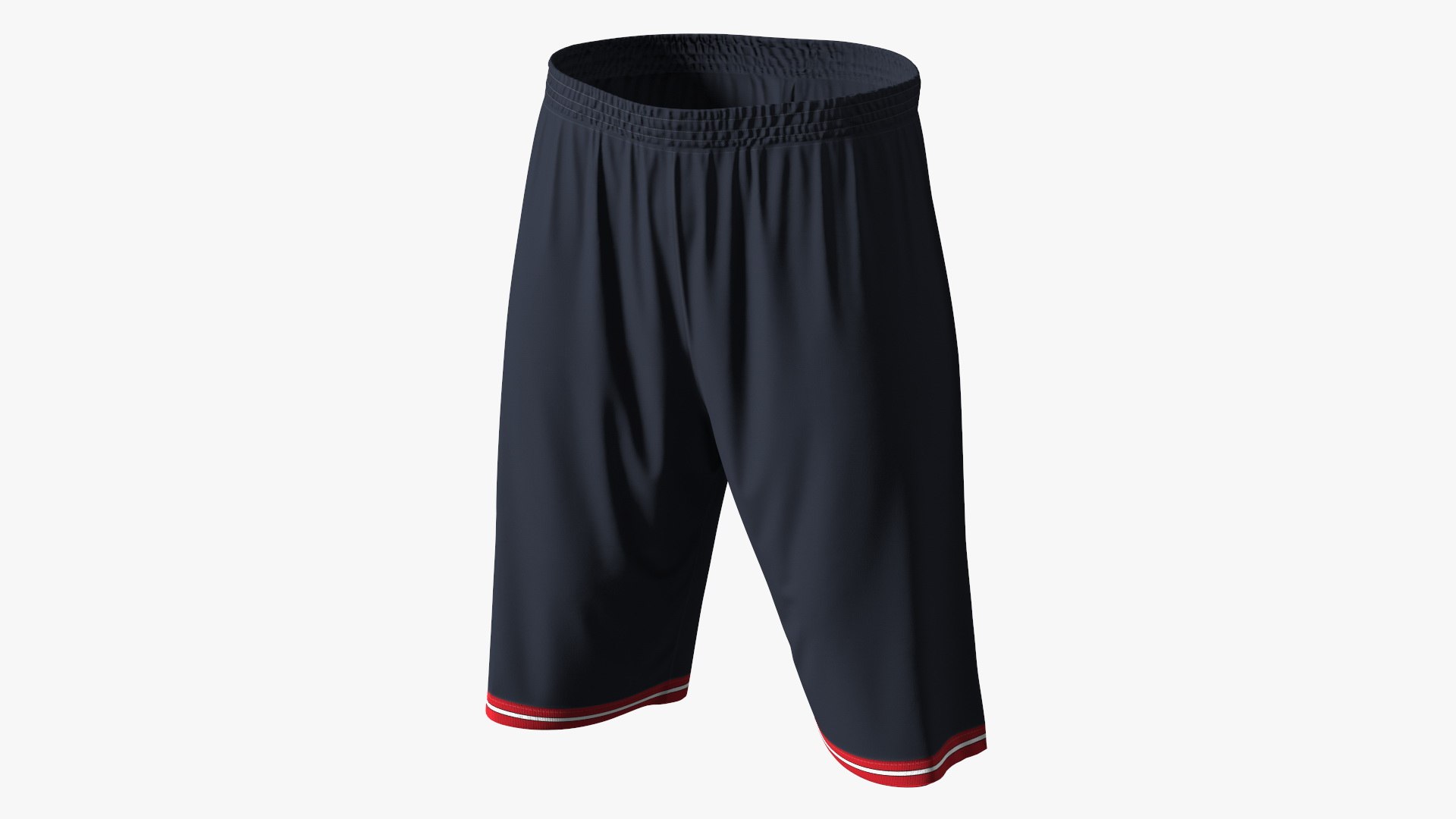 Athletic Shorts with Trim 3D model preview