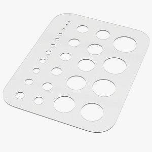 3D model stencil cercles