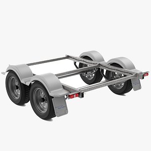 Dual Axle Boat Trailer 3D model