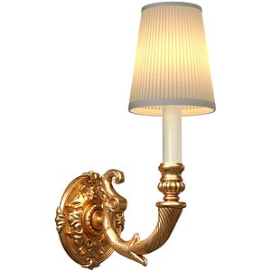 Mariner Classic Style Antique Gold Wall Sconce Light 3D model model