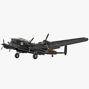 3d british heavy bomber avro lancaster model