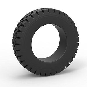 Military truck tire 10 Scale 1 to 24