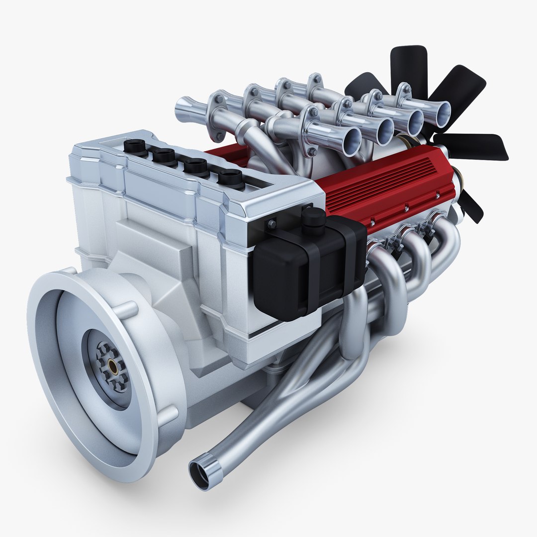 V8 engine 3d model for a wide variety of automotive projects –  TrashedGraphics