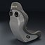 Vertex Bride Zieg IV Seat Black FRP Silver FRP Shell 3D Model