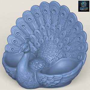Peacock Object Holder Print Ready 3D Model 3D model