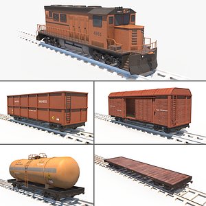 3D Cargo Train - Pack