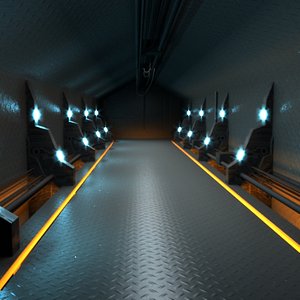 3d corridor interior model