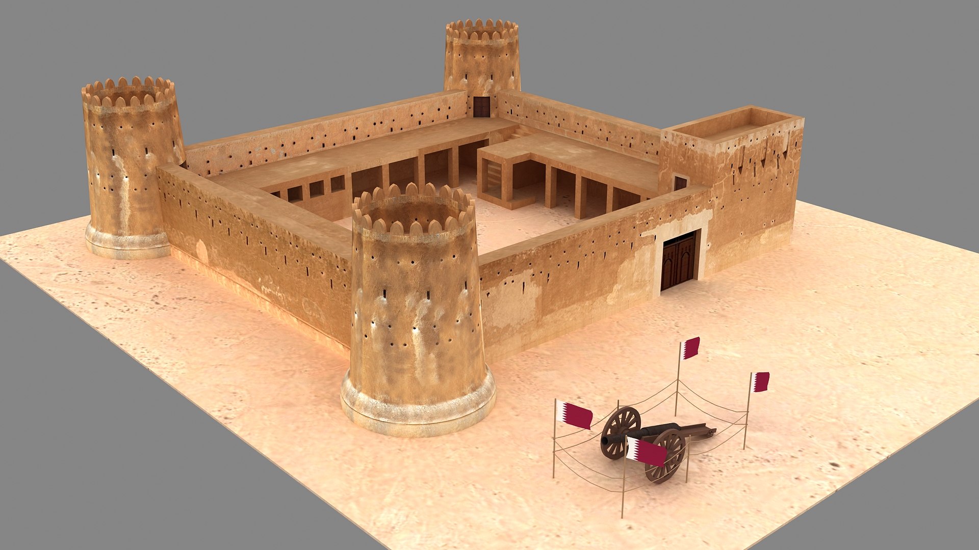 Zubara Fort Qatar 3D model https://p.turbosquid.com/ts-thumb/g2/1IbnPd/xH/010001/jpg/1620396800/1920x1080/fit_q87/8a72803d32f17dd7a5886fd0cf9d3cf84161c5d4/010001.jpg