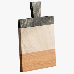 3D realistic marble wood board model
