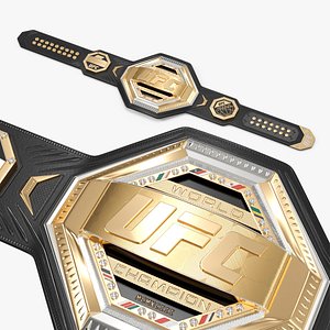 UFC Legacy Championship Belt on Floor 3D