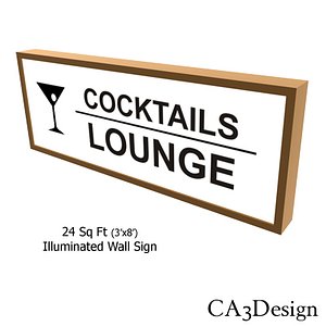 3dsmax illuminated wall sign