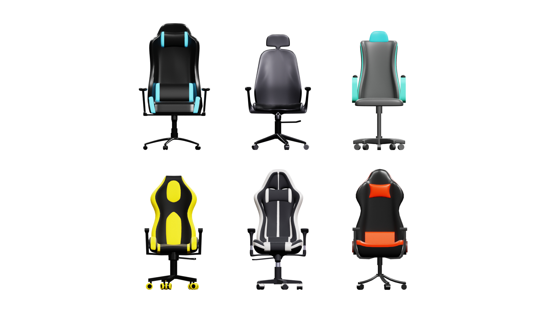3D Model 3D Gaming Chair Pack Collection - TurboSquid 2223310