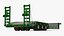Flatbed Semi Trailer with Ramps Rigged