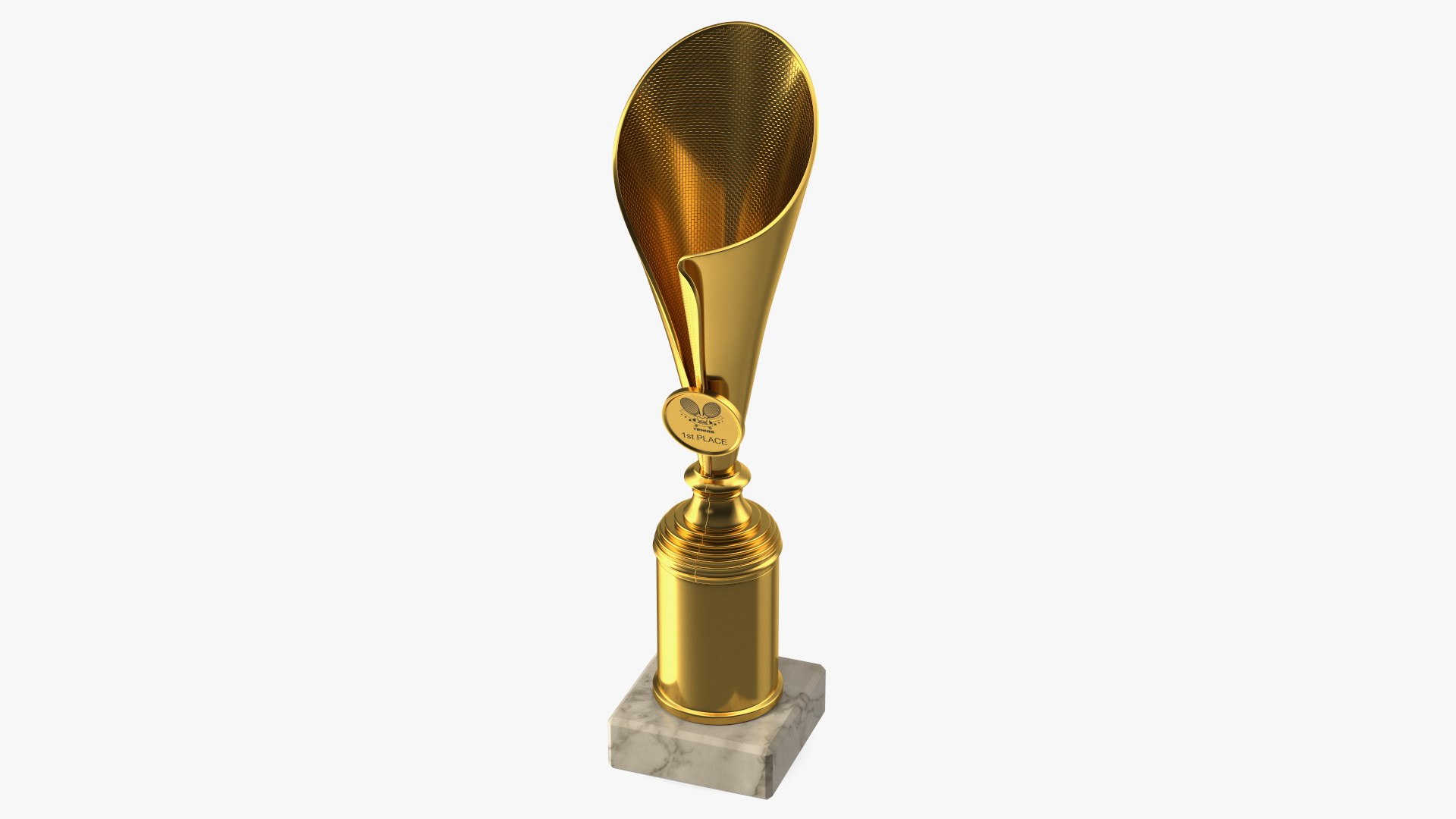 Sports Cup With Symbol Gold 3D model preview