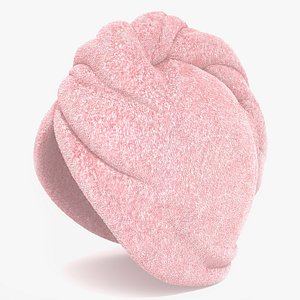 Head Towel Pink Color Fur
