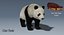 3D giant panda fur rigged