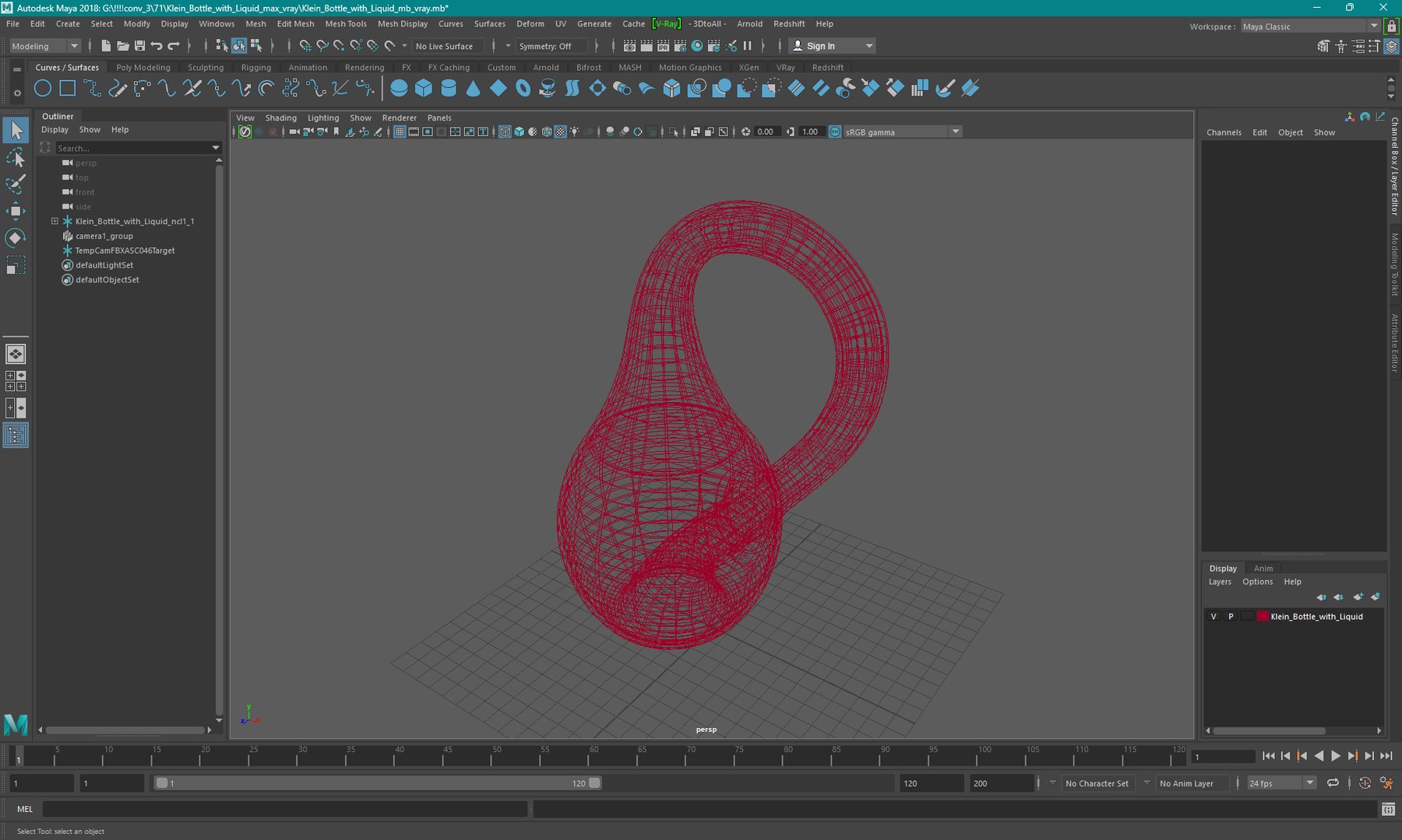 3D Model Klein Bottle With Liquid - TurboSquid 2386650