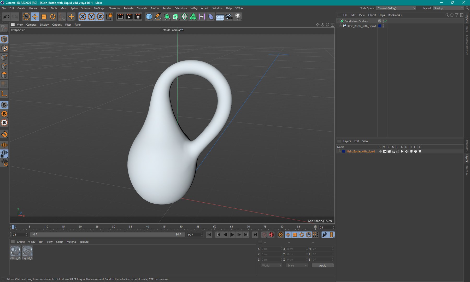 3D Model Klein Bottle With Liquid - TurboSquid 2386650