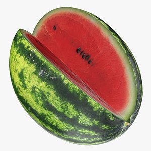 Watermelon Cut 3D model
