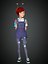 Cartoon Girl-Janey Rigged modèle 3D