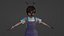 Cartoon Girl-Janey Rigged modèle 3D