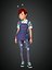 Cartoon Girl-Janey Rigged modèle 3D