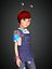 Cartoon Girl-Janey Rigged modèle 3D