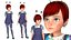 Cartoon Girl-Janey Rigged modèle 3D