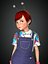 Cartoon Girl-Janey Rigged modèle 3D