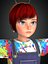Cartoon Girl-Janey Rigged modèle 3D