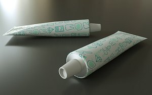 3D toothpaste tube model