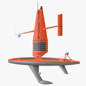 Saildrone Uncrewed Surface Vehicle Rigged 3D