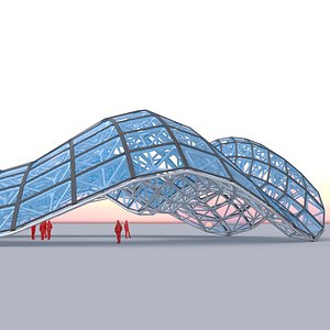 3D model Wavy Shell Structure Pavilion