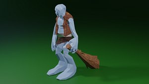 Troll Giant Ogre Gameready Rigged Free low-poly 3D model