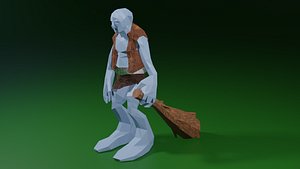 Troll Giant Ogre Gameready Rigged Free low-poly 3D model