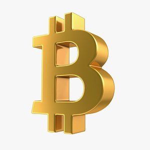3D model bitcoin symbol