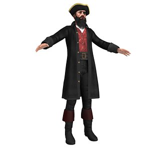 3d pirate captain model