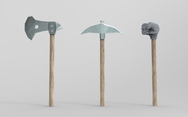 3D Hack and hammer-fist and axe model - TurboSquid 1947191