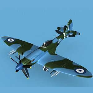 Supermarine Spitfire Mk XXII V14 Greece 3D