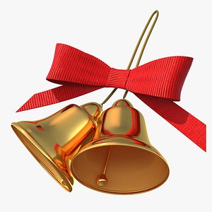 holiday christmas bell bow 3D